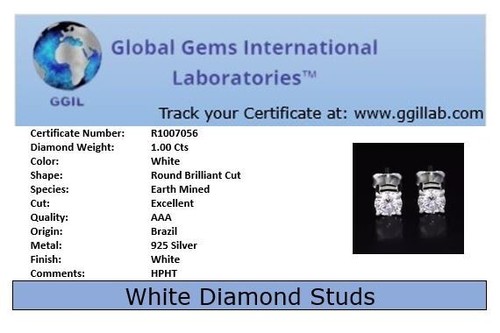 RARE Men's Diamond 20" Tennis Necklace, 5.5 mm, Certified ! FREE Diamond Studs ! - Picture 8 of 11