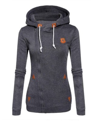 DAYSOFT  Women's PetiteXL Zipper Design Thicken Hoody