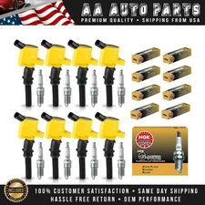 8 Heavy Duty Ignition Coil & NGK Spark Plug for Ford Mustang F150 4.6L V8 FD503