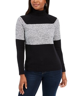 Karen Scott Womens Color Blocked Cotton 