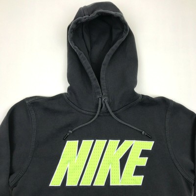 nike black and lime green hoodie