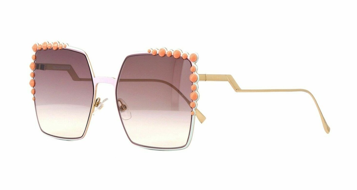 Fendi 0259/s 035J Gradient Lens Sunglasses - Pink/Brown for  display picture 3