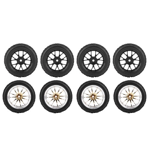 4er Set Racing Off Road Fahrzeugreifen Gummireifen Felge Für RC 1:10 Auto FAT - Bild 12 von 18