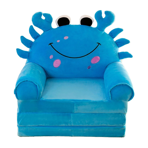 Plush 2-in-1 Foldable Kids Sofa Bed – Cartoon Chair for Bedroom/Living Room