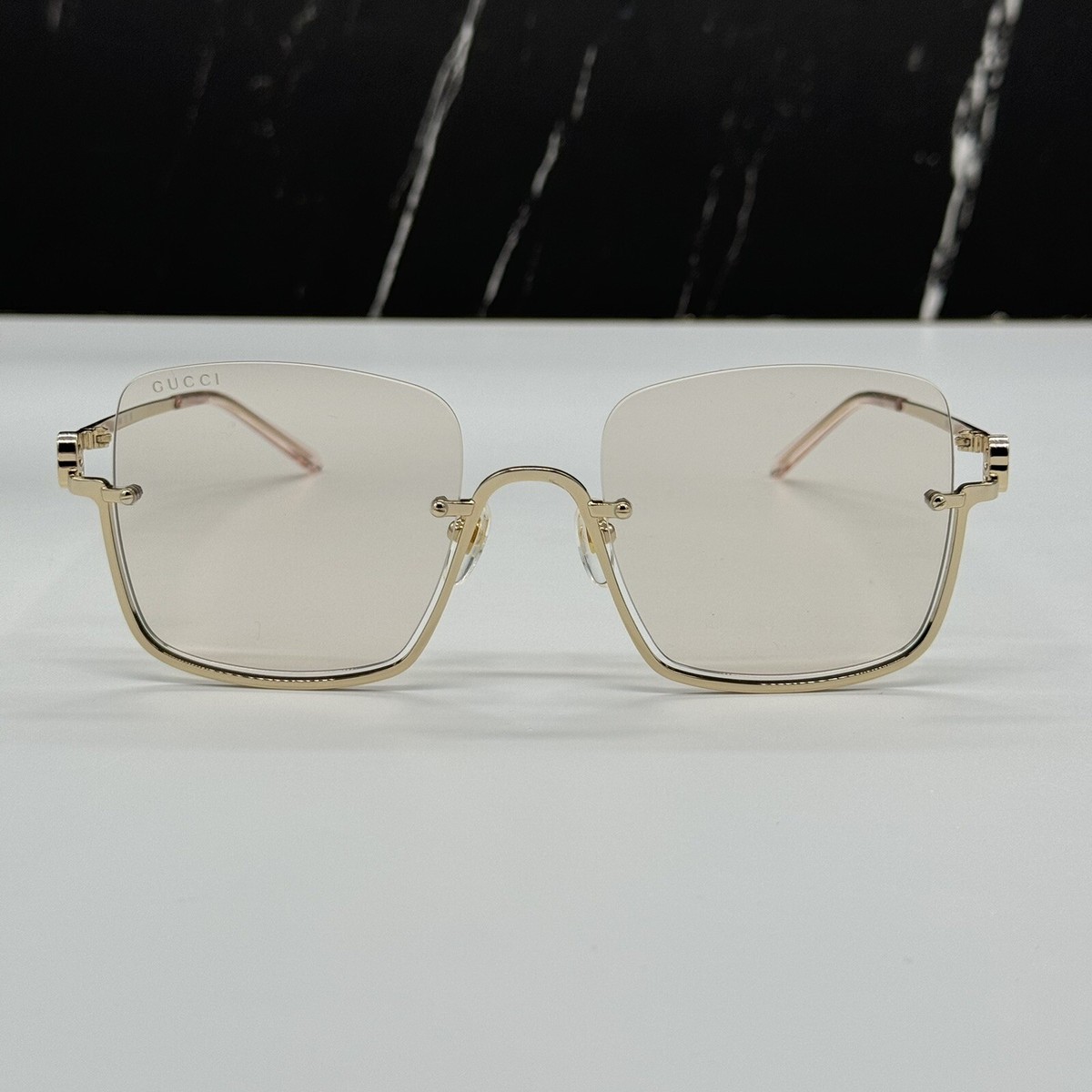 NEW GG1279S 004 GUCCI GOLD NUDE SQUARE WOMEN GUCCI