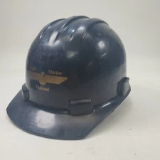 Vintage ED Bullard Co Hard Boiled Safety Hard Hat Dark Blue Eagle Marine Oakland