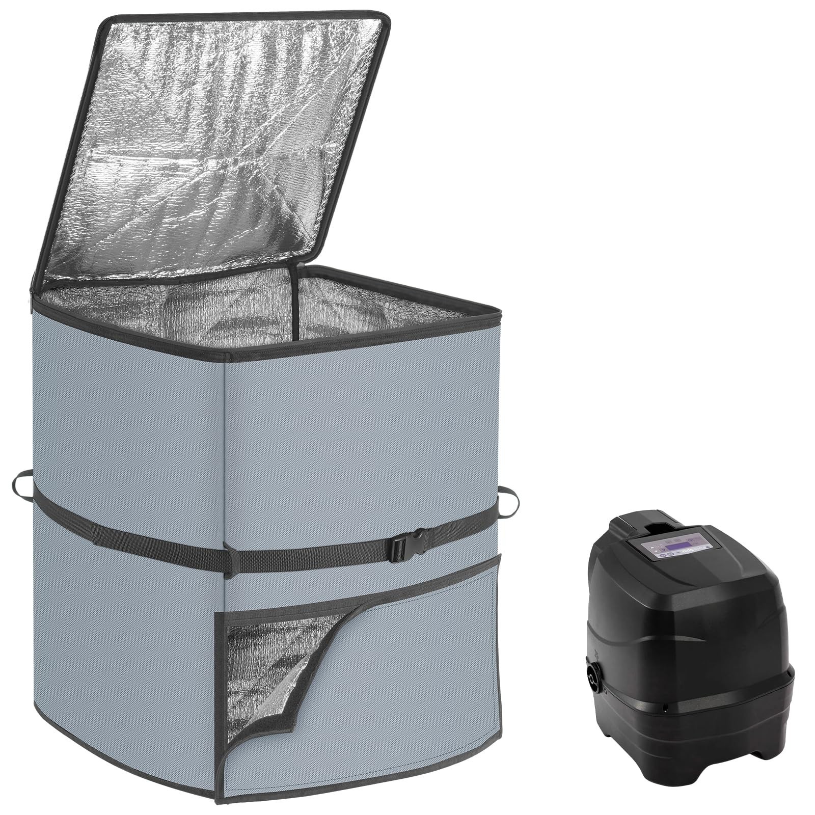 Cubierta de bomba de calentador de spa para bañera de hidromasaje, 14,1" D x 12,9" W x 18,9" H impermeable 600D Oxf...