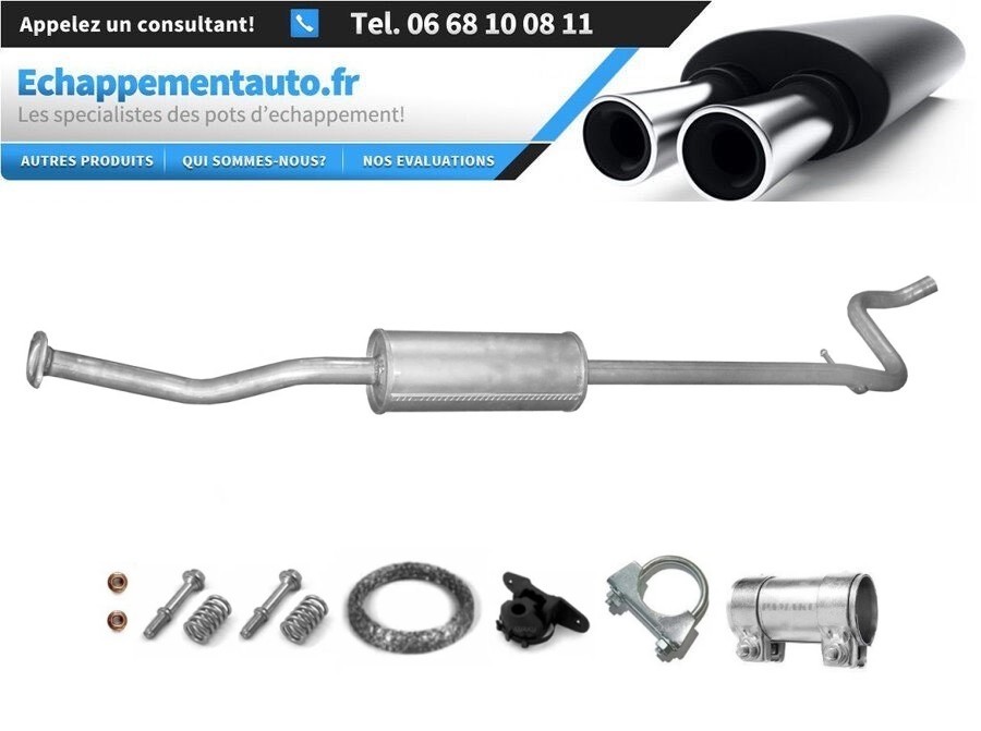 Silencieux central echappement Peugeot 1007 qualité origine conforme 1717FZ
