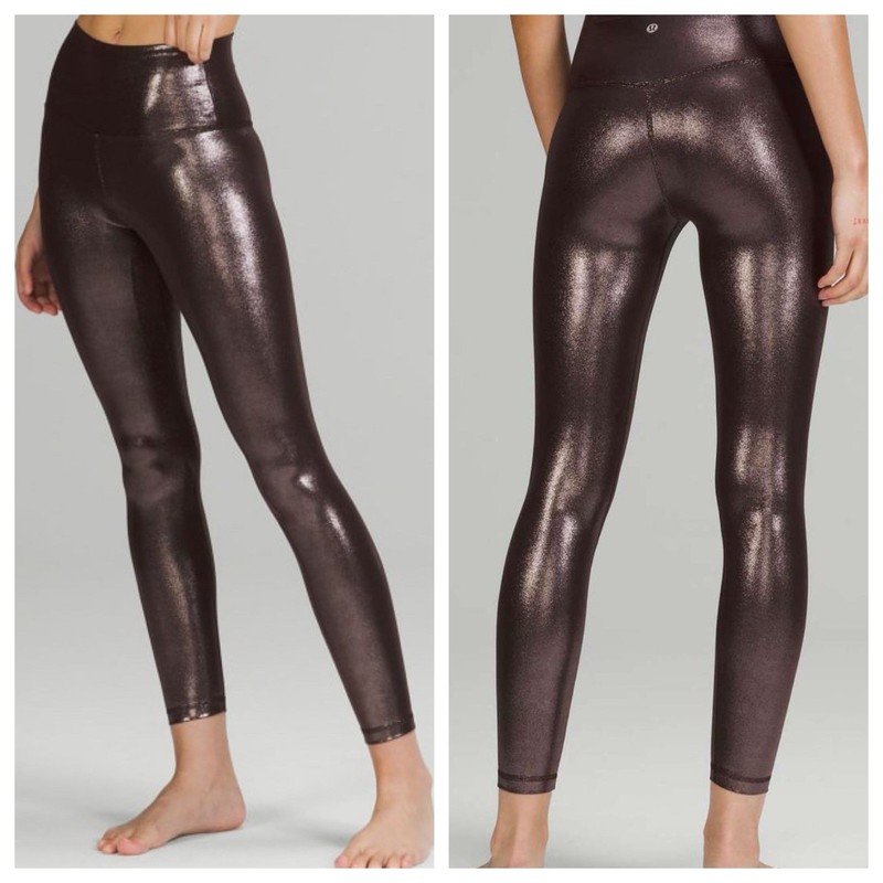 Lululemon Align High-Rise 25" Shine Foil Print Leggings Size 8