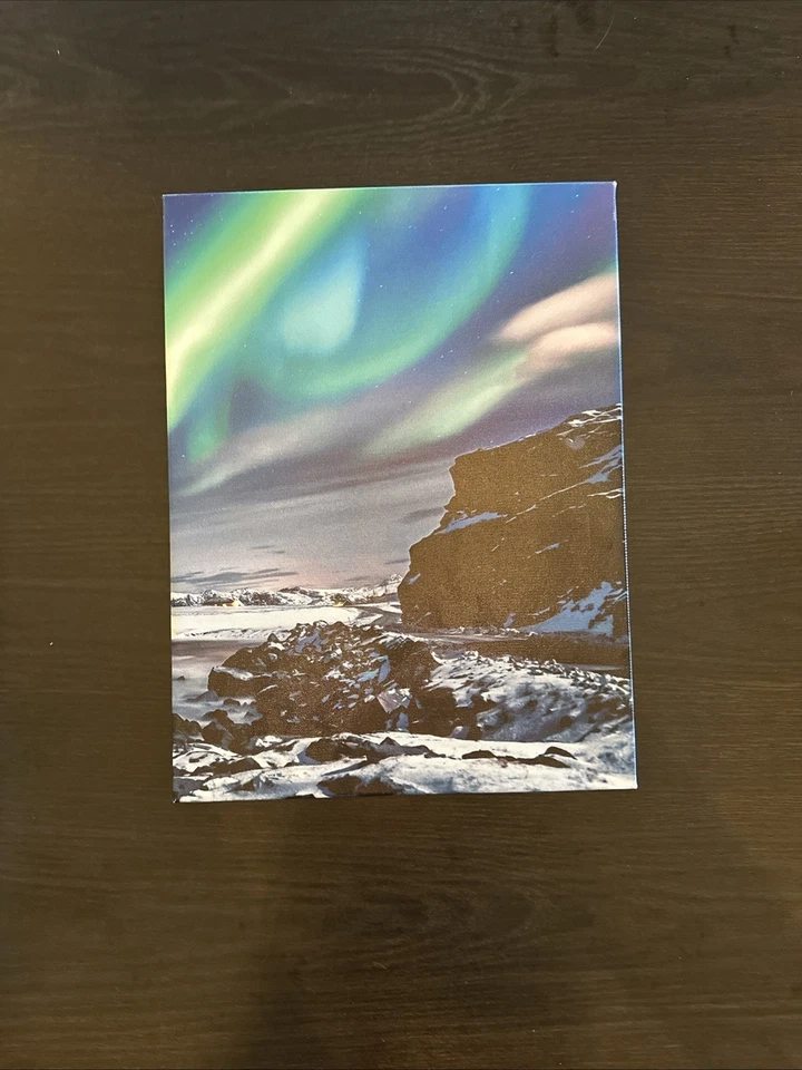 3 Piece Wall Art Modern Northern Lights Canvas 12x16in- Aurora - Image 4 of 4