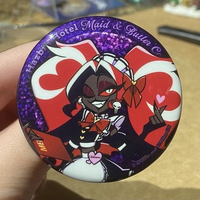 Hazbin Hotel Velvette Maid Cafe Can Badge JP Pop-up Shop Exclusive