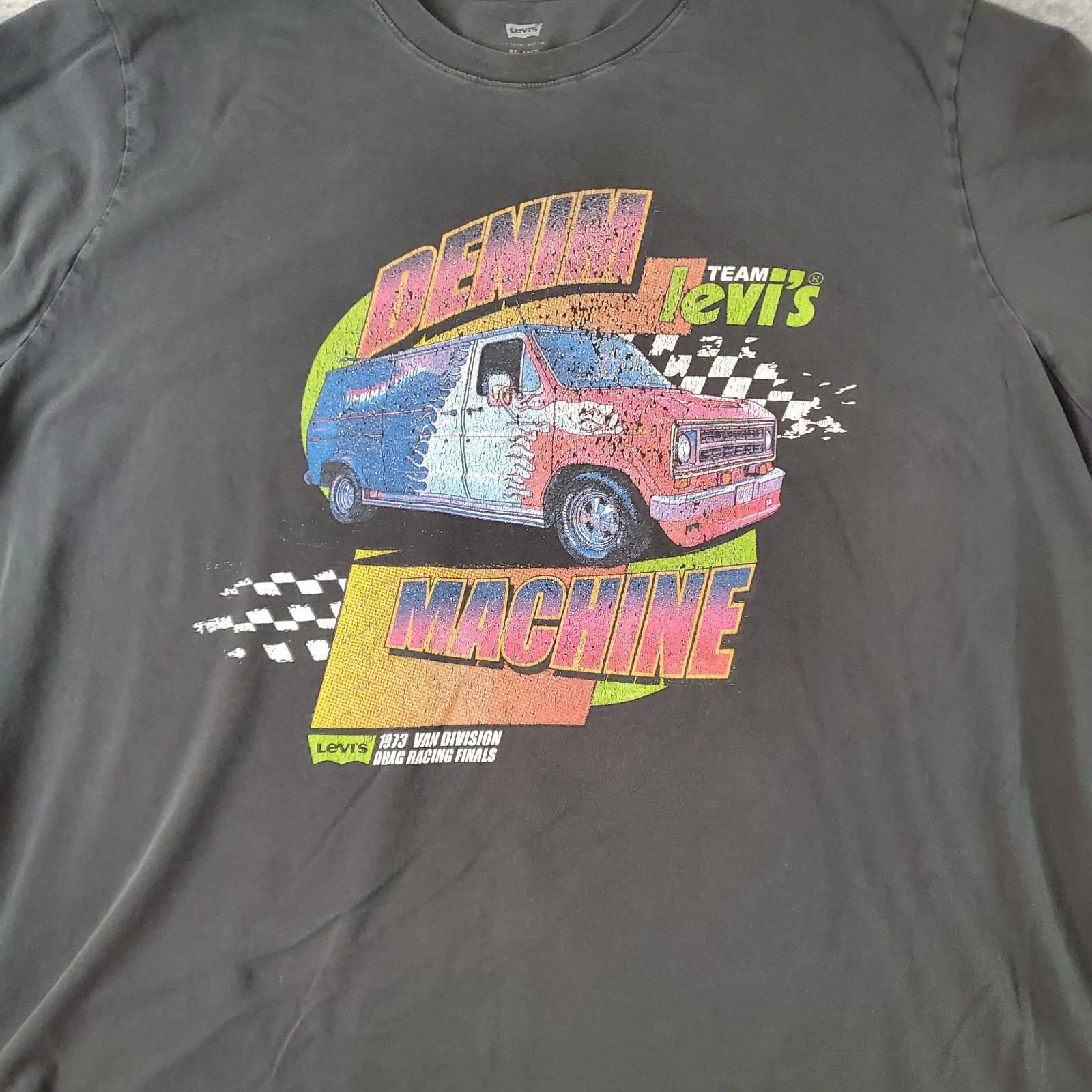 Levi's Shirt Men 2XL Gray Crew Neck Short Sleeve Graphic Stretch Pullover Casual thumbnail 3