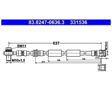 2x Bremsschlauch vorne für Skoda Karoq NU7 Kodiaq 1 NS6 2 PS7 Octavia id31880