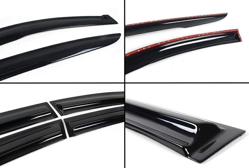 PARA NISSAN SENTRA JDM 2020-2024 3D ONDULADO MUGEN VENTANA VISERA PROTECTORES DE LLUVIA NUEVO Foto 2 de 4