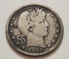 1898 Barber Quarter • 90% Silver • Circulated • As Shown • Solid Coin      X72