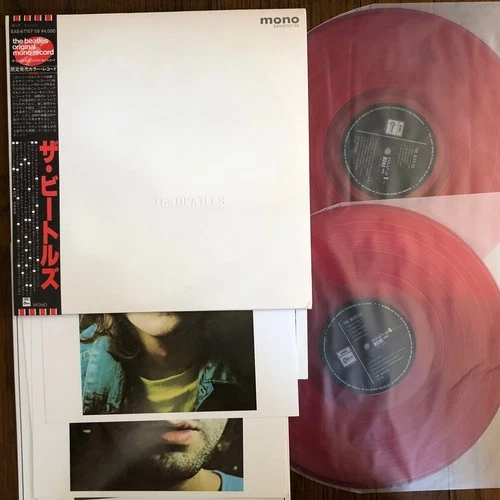 The Beatles WHITE ALBUM Odeon EAS67157 Red Vinyl 2LP MONO 1982 Japan OBI