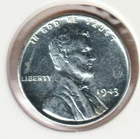 1943 WWII Lincoln Wheat Steel Penny Collectible US Collection Very Good War Coin