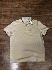 NWT Tommy Hilfiger Beige Collared Polo Shirt Men s L