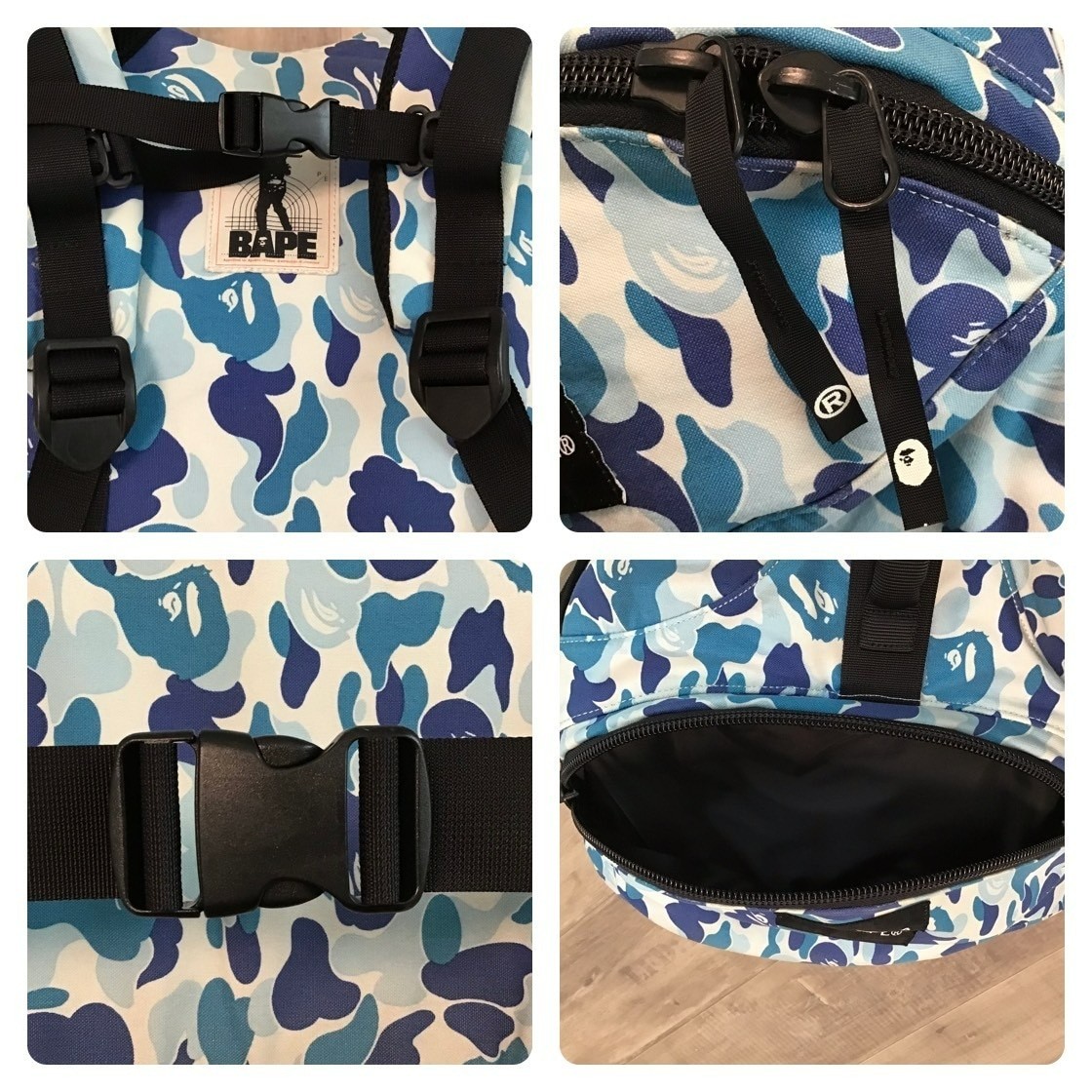 Vintage BAPE ABC camo blue backpack a bathing ape NIGO | eBay