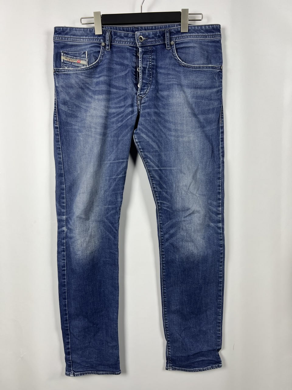 DIESEL BUSTER REGULAR SLIM TAPERED Wash Stretch Denim Blue Jeans Size 36