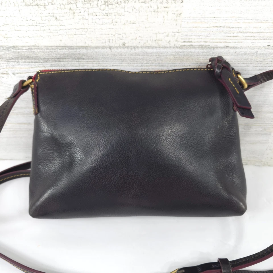 DOONEY AND BOURKE FLORENTINO JENGIBRE BANDOLERA PEQUEÑA CUERO MARRÓN OSCURO AJUSTABLE Foto 3 de 4