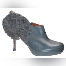 Poetic Licence x Irregular Choice navy blue floral booties 6.5