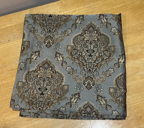 Croscill Royalton Blue Brown Chocolate Medallion (1) Shower Curtain 72x75 Fabric