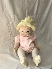 CUTE! Vintage Handmade 1980s Cabbage Patch doll clone~soft sculpt~30” blonde