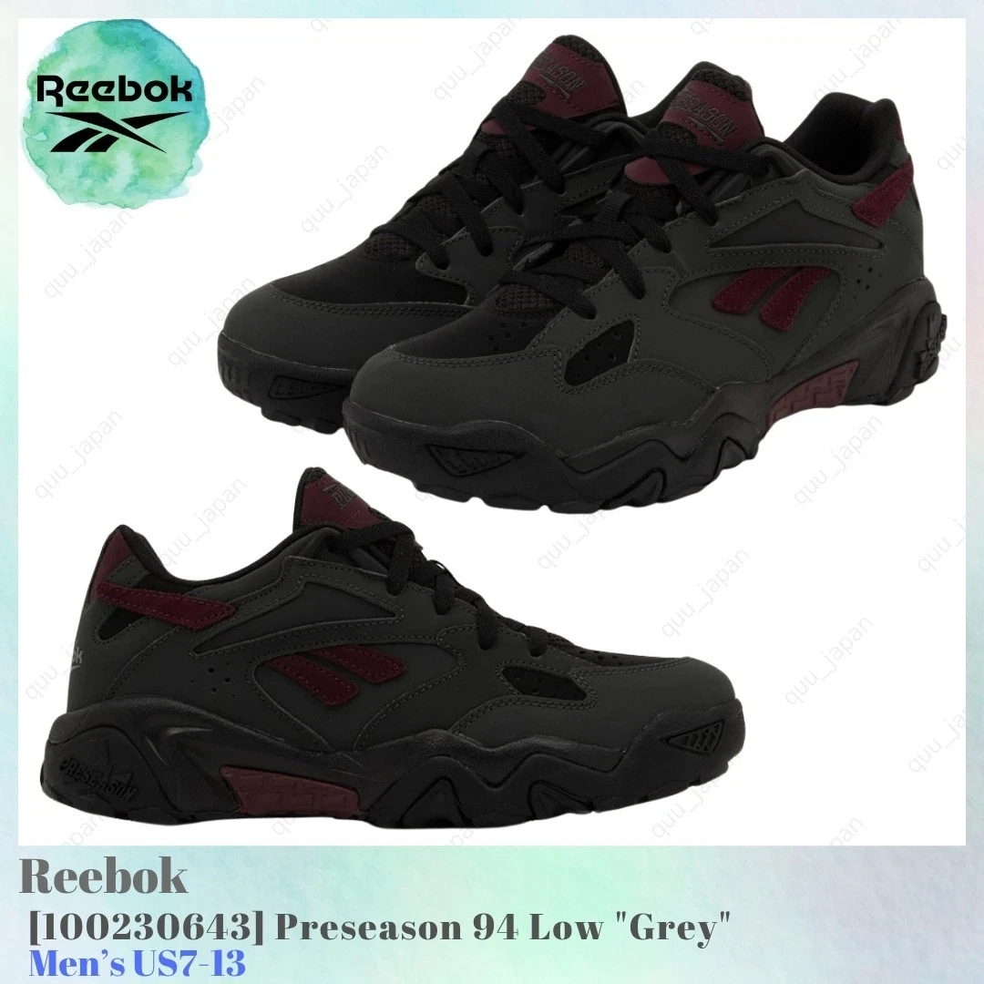 Reebok Preseason 94 Retro Low Grey/Black/Black Cherry for Sale