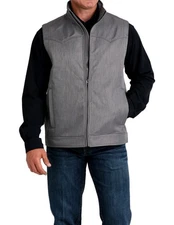 Cinch Western Vest Mens Zip Bonded Concealed Carry Gray MWV1592005