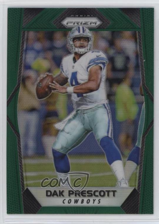 2017 Panini Prizm Green Prizm Dak Prescott #67 1m8