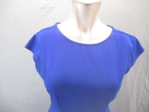 NWT TOBI Size S Womens Blue Cap Sleeve Open Back Tie A-Line Chic Short Dress 543 - Picture 2 of 10