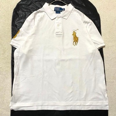 [Rare color scheme ] Polo Viral Ralph Lauren Big Pony Polo Shirt White Gold
