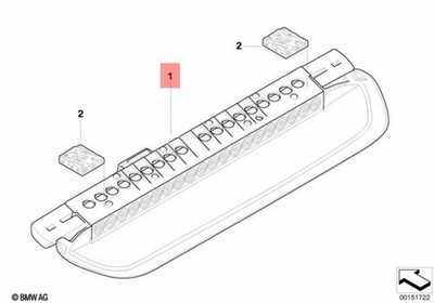 Genuine Black 3rd Third LED Stop Brake Light BMW 3-Series E90 Sedan