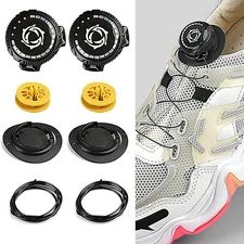 No Tie Rotating Buckle Metal Wire Shoe Strings Lock Lace System Lock Shoe Laces