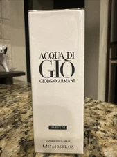 Giorgio Armani Acqua Di Gio 0.5oz Men's Parfum Travel Spray New Sealed 15ml