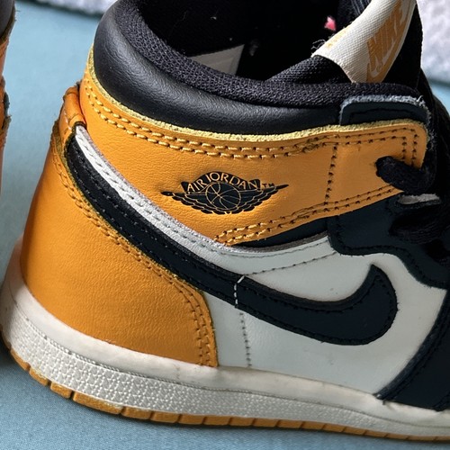 Nike Air Jordan 1 Mid Taxi Yellow Black White TD Kid Size 9C - Picture 8 of 9
