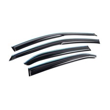 ZSYXGTAL Window Visor Mugen Style Rain Guard Deflector with Chrome Trim Front...