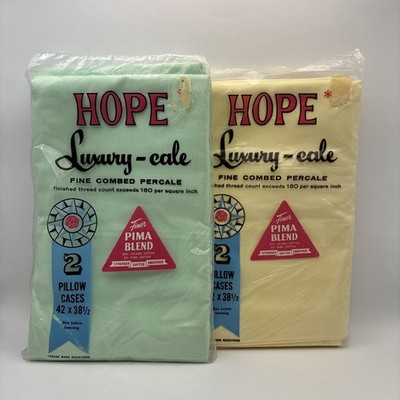 Hope Luxury-Cale Pair of Vintage Pillowcases, 180 Thread Count-2 Packs