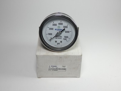 Stark Industries 46S-7500-C 4'' Pressure Gauge 0-7500PSI 1/4''NPT Back - NEW Su...
