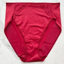 Soma Vanishing Tummy With Lace High-Leg Brief Panty Paint The Town Red