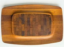 Vtg DANSK IHQ Denmark TEAK CHEESE BOARD cutting snack CHARCUTERIE serving tray
