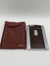 Vintage RONSON Art Deco Lighter / Large Cigarette Case Holder With Felt Case