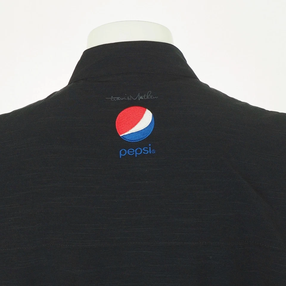 New Travis Mathew Full-Zip Jacket Vest Mens Large Heather Black Golf Pepsi Soda - Image 3 of 4