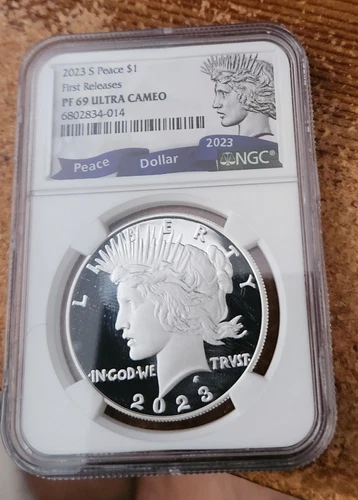 2023 s silver proof Peace Dollar NGC PF 69 Ultra Cameo First releases**