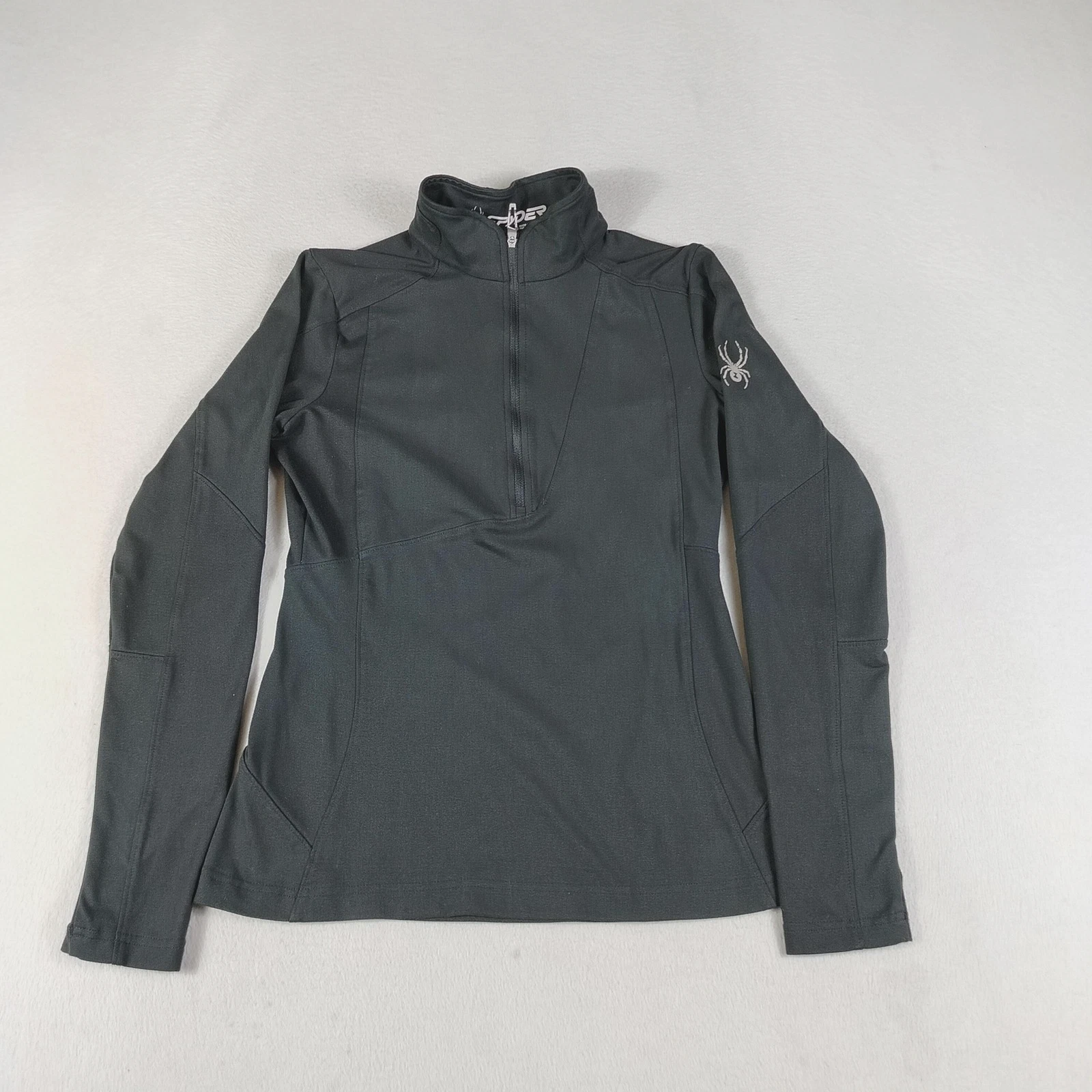 Spyder Pullover Women's 6 Black Half Zip Performance Base Layer Top Ski