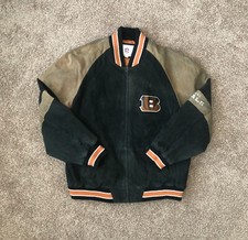 Vintage Cincinnati Bengals NFL Men's Leather Suede Jacket Size Large