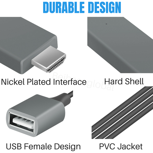 USB HDMI Mirroring Cable Phone To Digital TV HDTV AV Adapter For iPhone Android - Picture 8 of 11