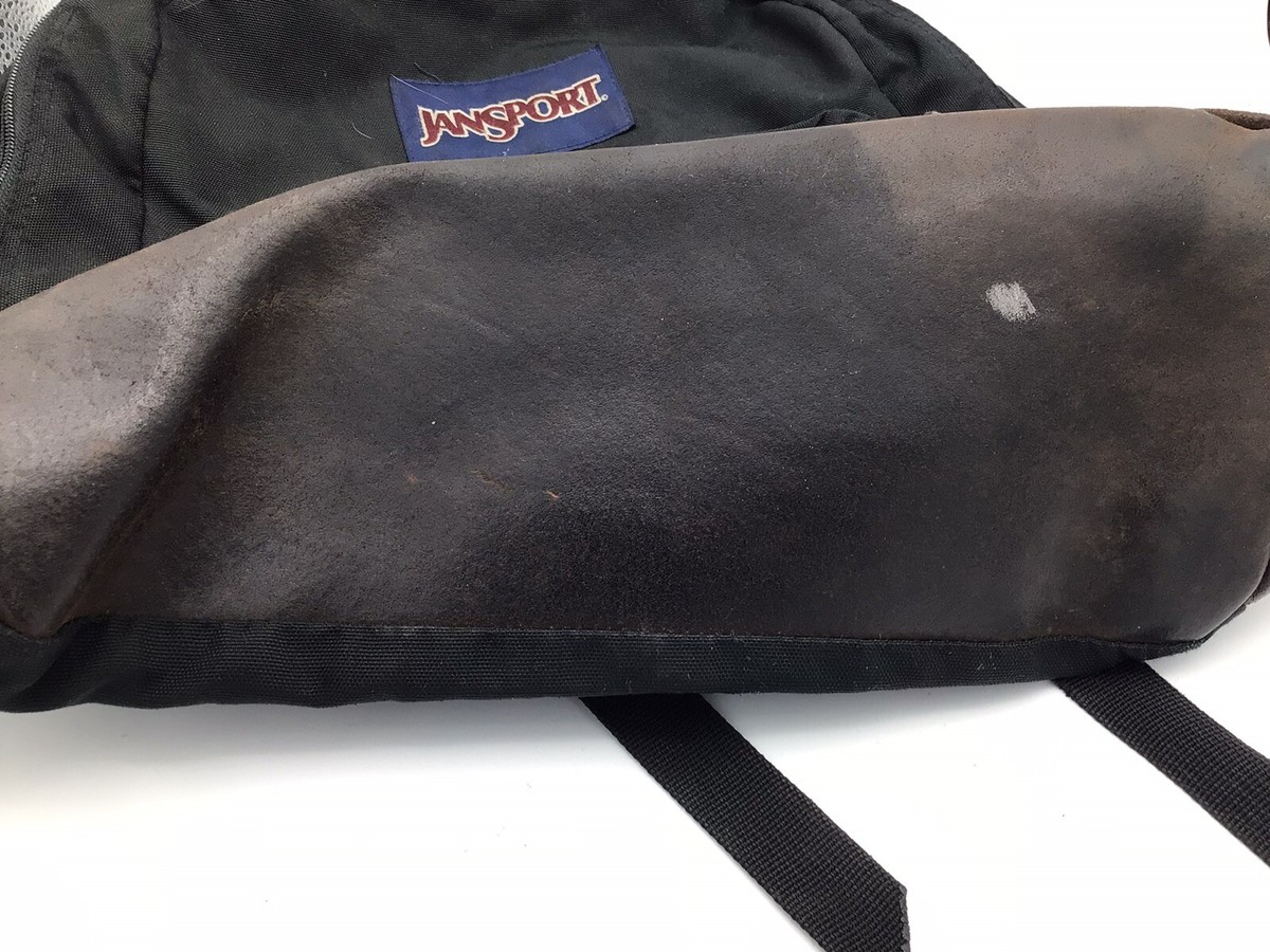 Vintage Jansport backpack Leather Bottom Black Clean Bag | eBay