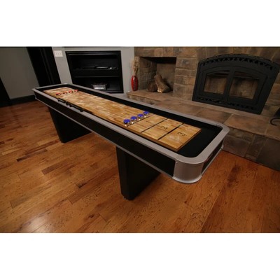 (Price Reduced) Shuffleboard (9ft) (Black/Silver)